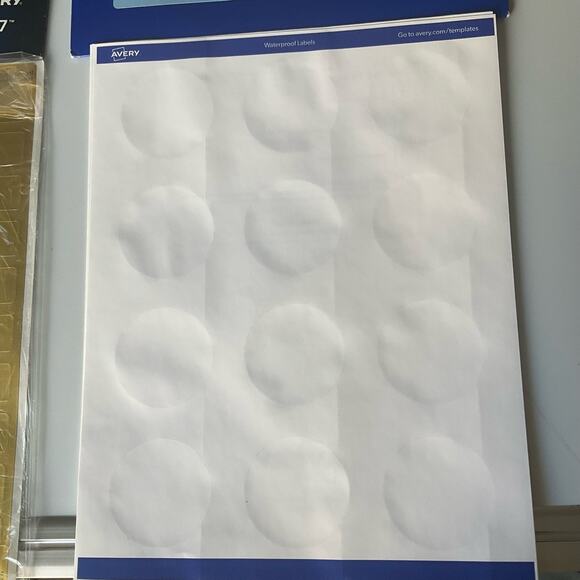 Avery Foil Mailing Labels, 3/4" x 2-1/4", 30 Labels, and 60 labels of 2” Round - Picture 3 of 5